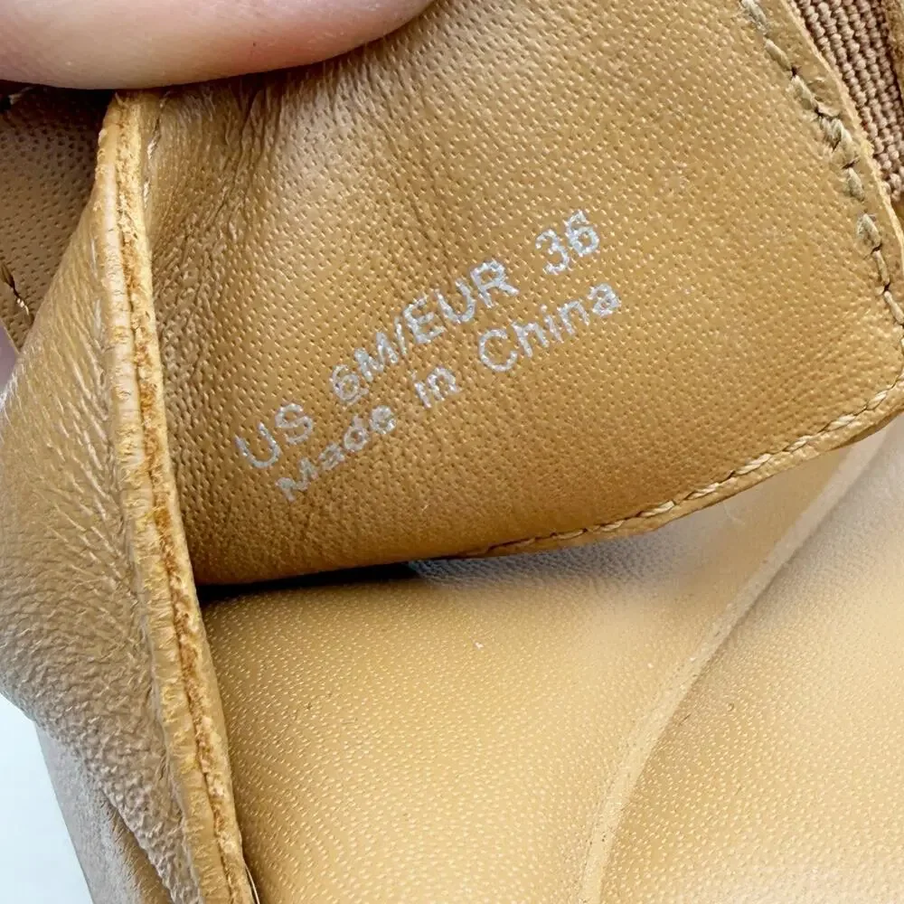 Vince Womens Rhode-B Slide Sandals US 6 M EU 36 Tan Leather EUC